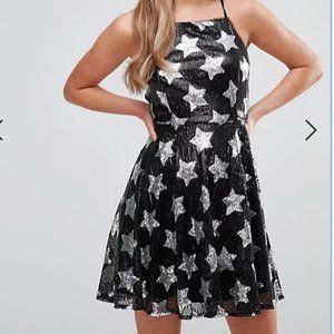 ASOS Sequin Star Skater Dress